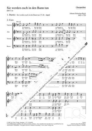 Bach, JS: Sie werden euch in den Bann tun I (BWV 44)