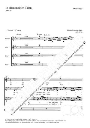 Bach, JS: In allen meinen Taten (BWV 97; B-Dur)
