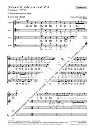 Bach, JS: Gottes Zeit ist die allerbeste Zeit (BWV 106; F-Dur)