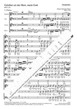 Bach, JS: Gelobet sei der Herr, mein Gott (BWV 129)