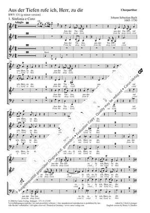 Bach, JS: Aus der Tiefen rufe ich, Herr, zu dir (BWV 131; gMoll)