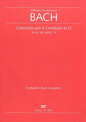Bach, WF: Concerto per il Cembalo in D (Fk 4BR-WFB C 9; D-Dur)
