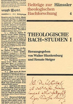 Theologische BachStudien I