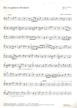 Buxtehude: Das neugeborne Kindelein (BuxWV 13): cello/bass part