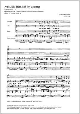 Buxtehude: Auf dich, Herr, hab ich gehoffet (BuxWV 53; CDur)