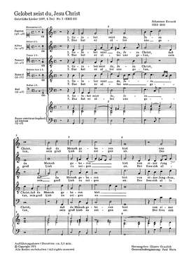 Eccard: Gelobet seist du, Jesu Christ