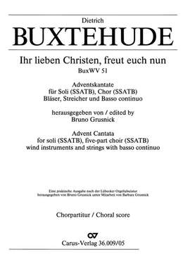 Buxtehude: Ihr lieben Christen, freut euch nun (BuxWV 51; DDur)