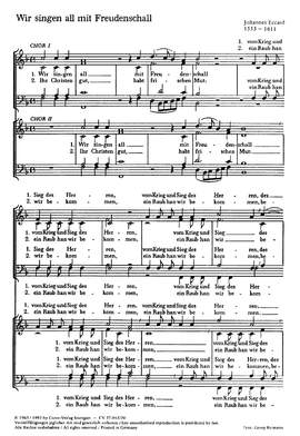 Eccard: Wir singen all mit Freudenschall (FDur)