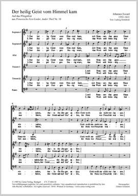 Eccard: Preußische Festlieder II