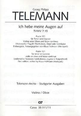 Ich hebe meine Augen auf zu den Bergen (TVWV 7:15): violin part