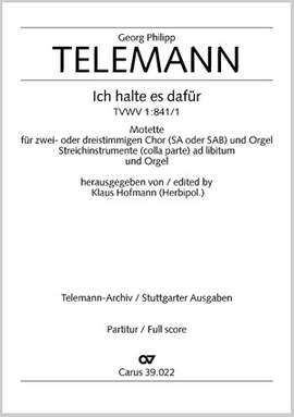Ich halte es dafür (TVWV 1:841/1; cMoll)
