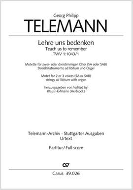 Lehre uns bedenken (TVWV 1:1043/1; dMoll)