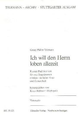 Ich will den Herren loben allezeit (TVWV 7:18; F-Dur): cello/bass part