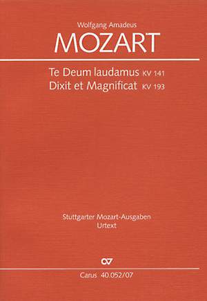 Mozart: Dixit et Magnificat; Te Deum