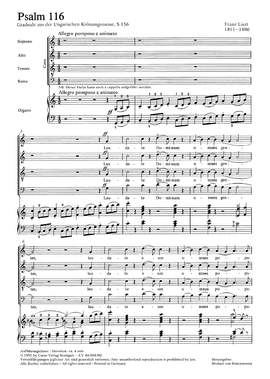 Liszt: Der 116. Psalm (S 156; CDur)