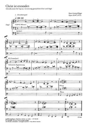 Pflüger: Christ ist erstanden (Op.26 no. 4; aMoll)