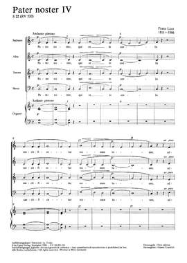 Liszt: Pater noster IV (S 22; CDur)