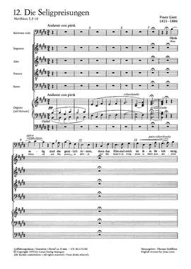 Liszt: Die Seligpreisungen (S 25; EDur)