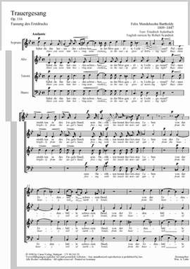 Mendelssohn Bartholdy: Trauergesang (Op.116)