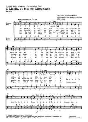 Silcher: Chorblatt 3 für gemischten Chor