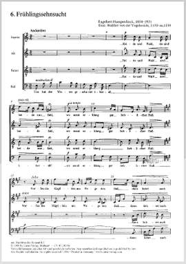 Humperdinck: Frühlingssehnsucht