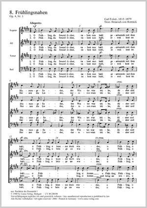 Ecker: Frühlingsnahen (Op.4 no. 1; EDur)