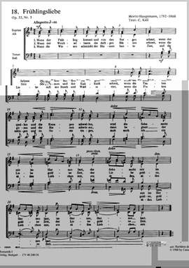 Hauptmann: Frühlingsliebe (Op.32 no. 3; GDur)