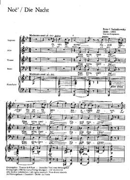 Tschaikowsky: Noc' (Die Nacht) (BDur)