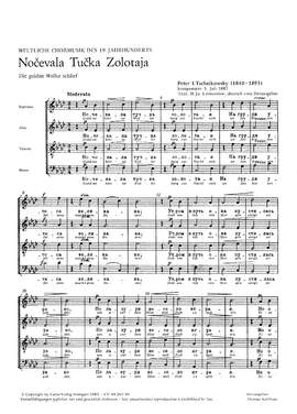 Tschaikowsky: Nocevala Tucka Zolotaja (Die goldene Wolke schlief) (fMoll)