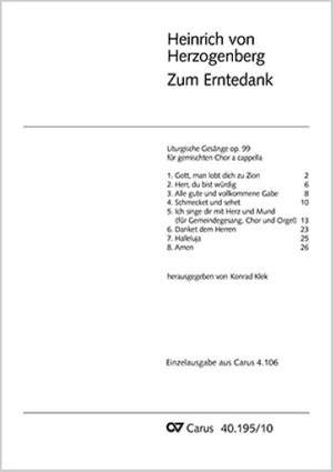 Herzogenberg: Liturgische Gesänge (Erntedankfest) I