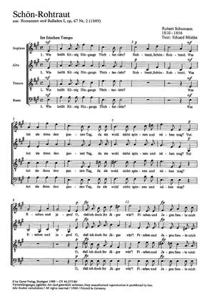 Schumann: Schön-Rohtraut (Op.67 no. 2; A-Dur)