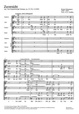 Schumann: Zuversicht (Op.141 no. 3; GDur)