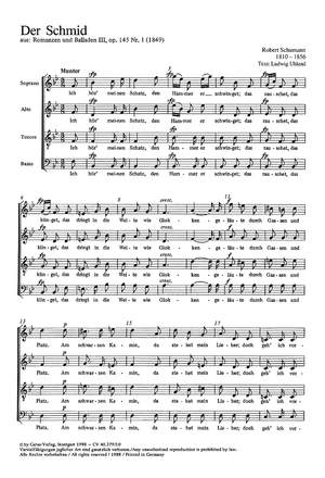 Schumann: Der Schmied (Op.145 no. 1; B-Dur)