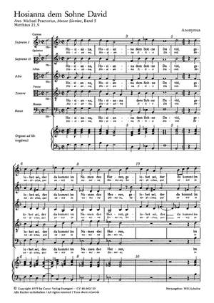 Gallus: Ecce Dominus veniet; Anonymus: Hosianna