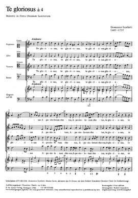 Scarlatti: Te gloriosus (CDur)