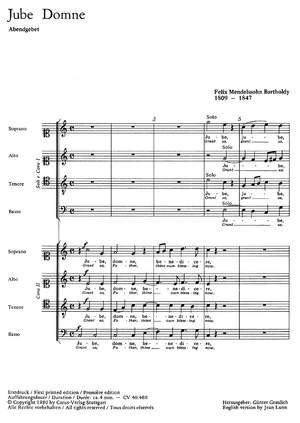 Mendelssohn Bartholdy: Jube Domne (C-Dur)