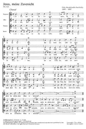 Mendelssohn Bartholdy: Jesus, meine Zuversicht (C-Dur)