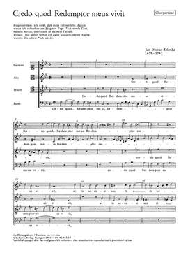 Zelenka: Credo quod Redemptor (ZWV 47 no. 3; gMoll)