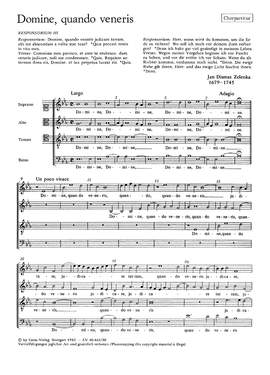 Zelenka: Domine quando veneris (ZWV 47 no. 7; EsDur)