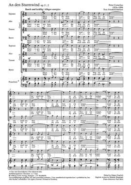 Cornelius: An den Sturmwind (Op.11 no. 2; aMoll)