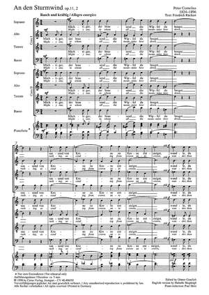 Cornelius: An den Sturmwind (Op.11 no. 2; a-Moll)