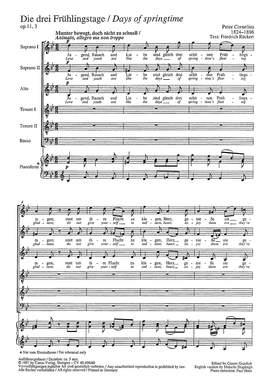 Cornelius: Die drei Frühlingstage (Op.11 no. 3; BDur)