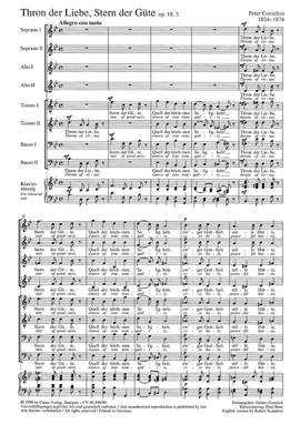 Cornelius: Thron der Liebe (Op.18, no. 3; BDur)