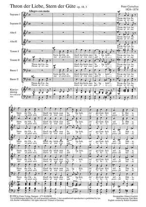 Cornelius: Thron der Liebe (Op.18, no. 3; B-Dur)