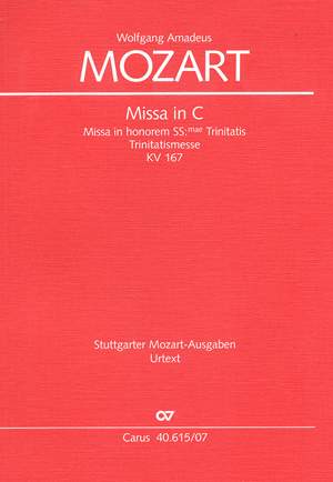 Mozart: Missa in C (KV 167; C-Dur)