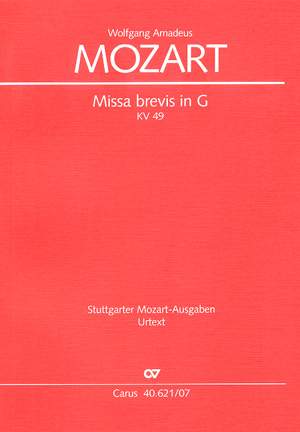 Mozart: Missa brevis in G (KV 49 (47d); G-Dur)