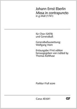 Eberlin: Missa in contrapuncto in g (gMoll)