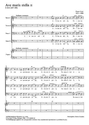 Liszt: Ave maris stella (S 34 no. 2; B-Dur)