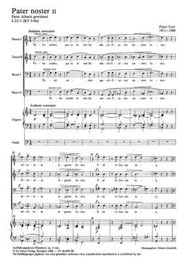 Liszt: Pater noster II (S 21 no. 1; CDur)