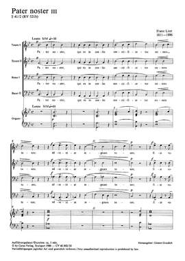 Liszt: Pater noster III (S 41 no. 2; BDur)